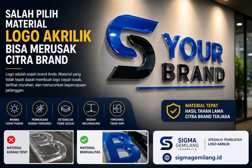 Salah Pilih Material Logo Akrilik Bisa Merusak Citra Brand
