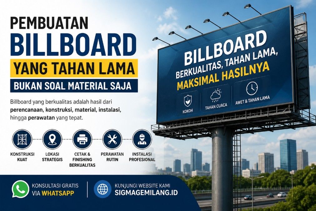 Pembuatan Billboard yang Tahan Lama Bukan Soal Material Saja