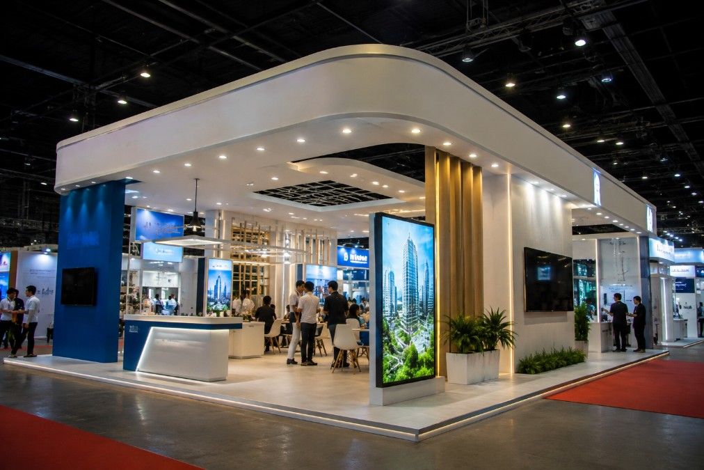Booth Branding ICE BSD dengan Konsep Terbuka untuk Pameran