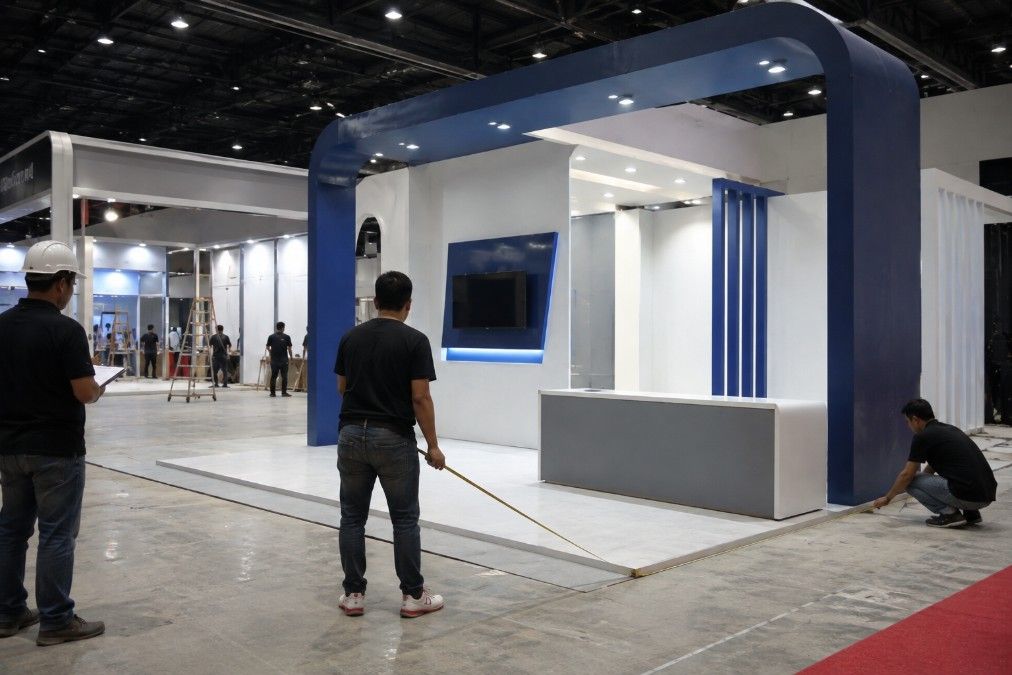 Vendor Booth Pameran dengan Layanan Survey Venue Sebelum Produksi