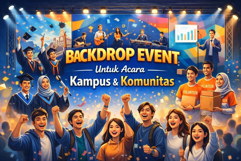 Backdrop Event untuk Acara Kampus dan Komunitas