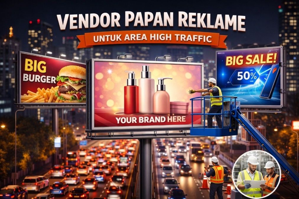 Vendor Papan Reklame untuk Area High Traffic