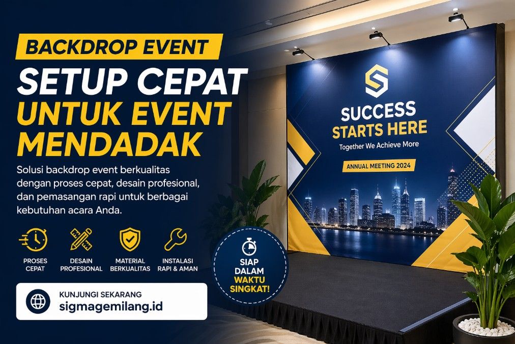 Backdrop Event dengan Setup Cepat untuk Event Mendadak