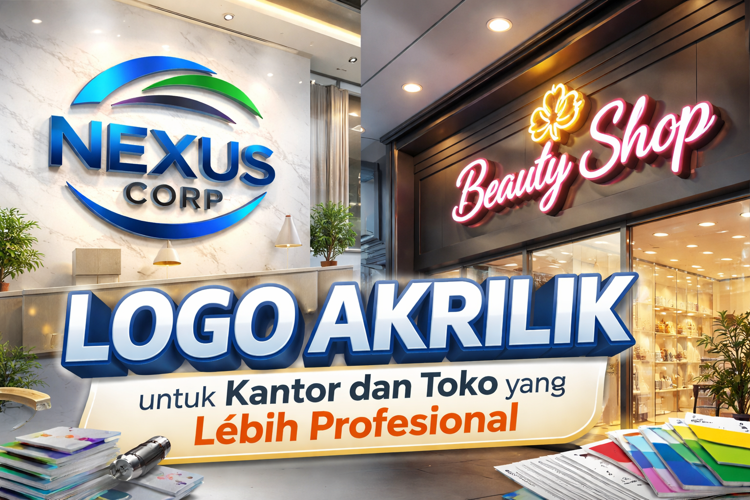 Logo Akrilik untuk Kantor dan Toko yang Lebih Profesional