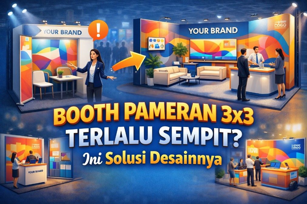Booth Pameran 3x3 Terlalu Sempit? Ini Solusi Desainnya