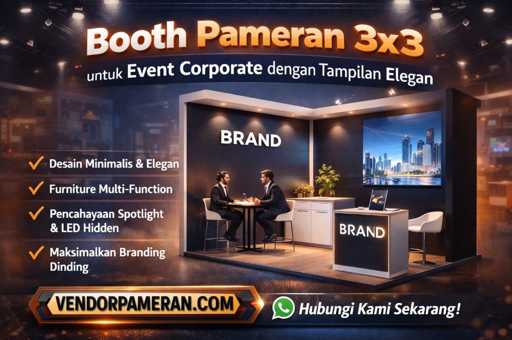 Booth Pameran 3x3 untuk Event Corporate