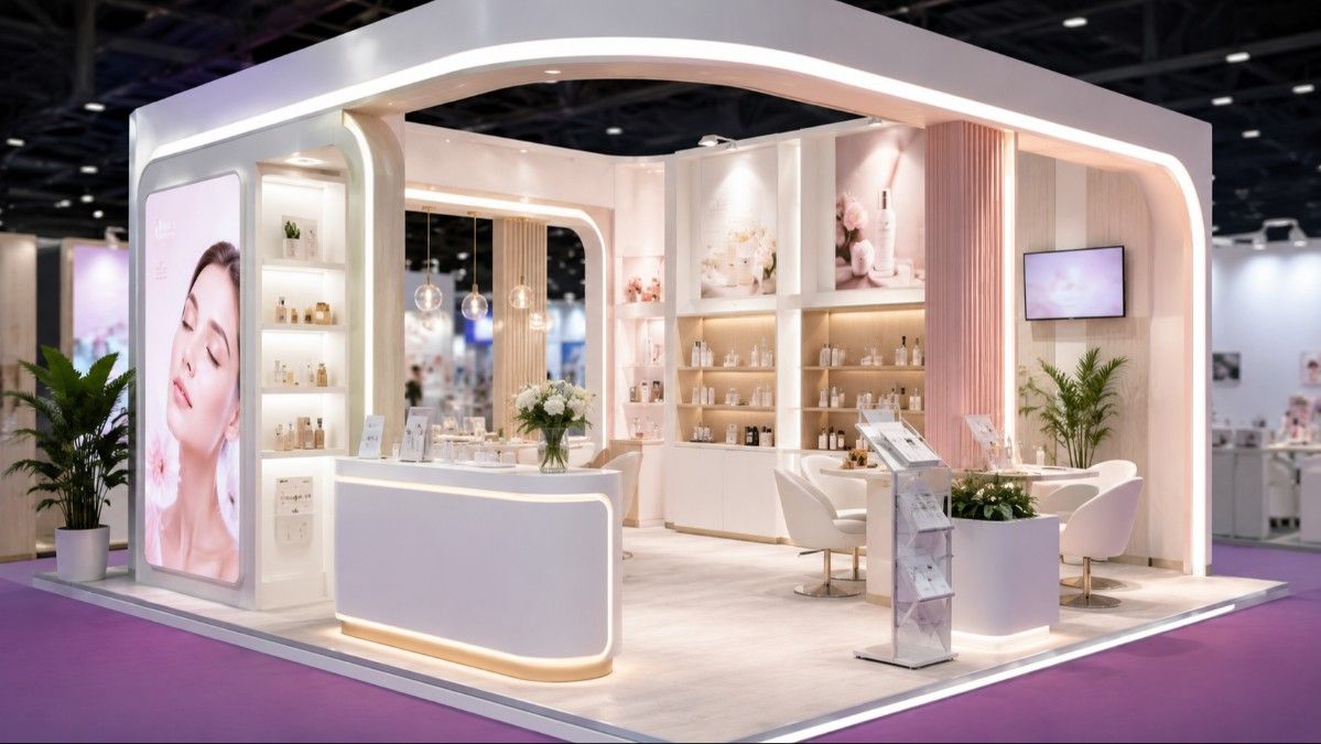 Booth Exhibition Modern untuk Klinik Kecantikan