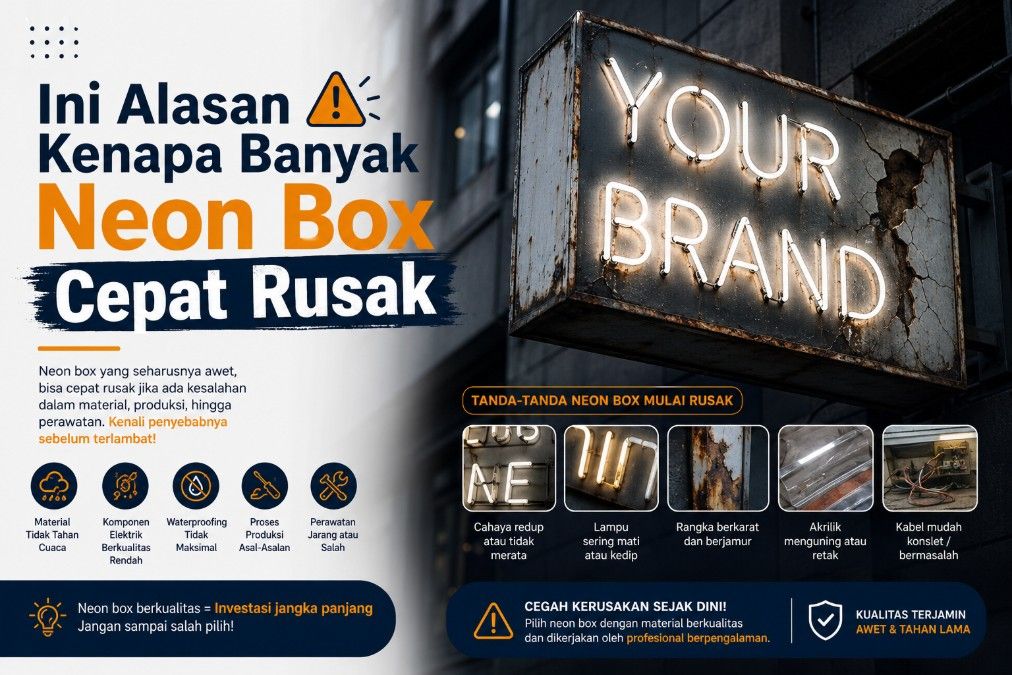 Ini Alasan Kenapa Banyak Neon Box Cepat Rusak