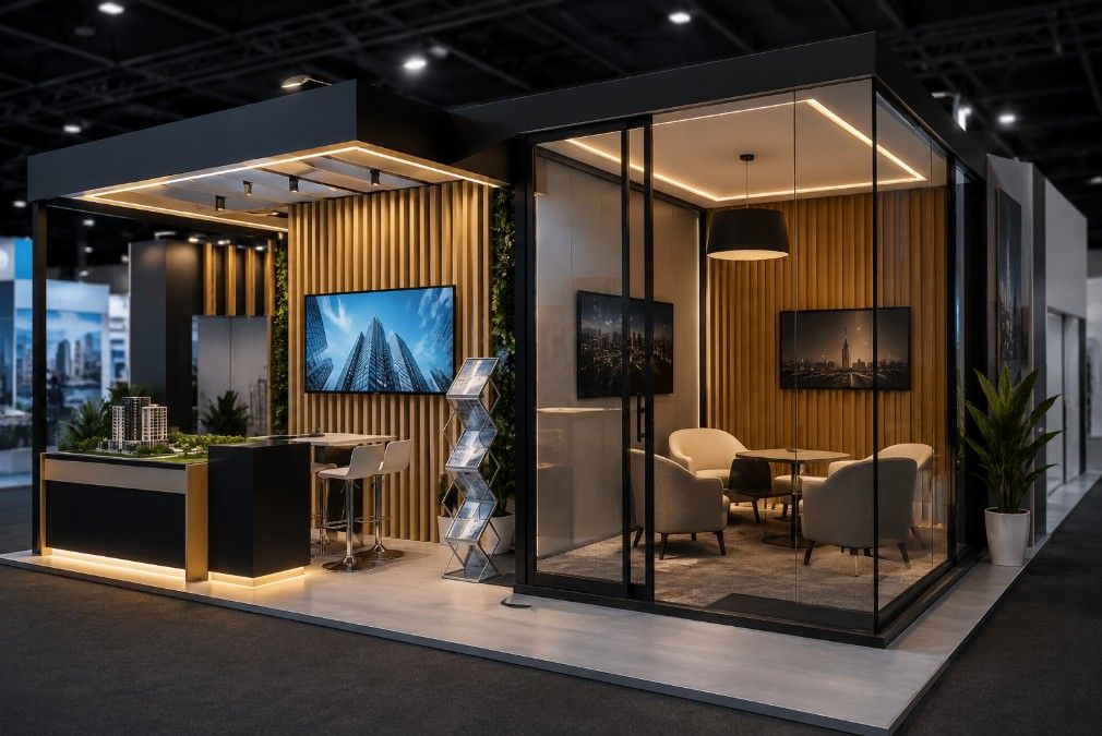 Booth Pameran dengan Ruang VIP bagi Calon Klien