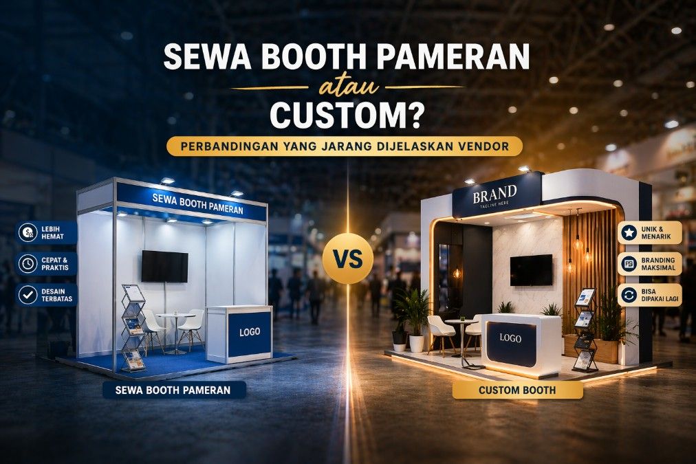 Sewa Booth Pameran atau Custom? Ini Perbandingannya
