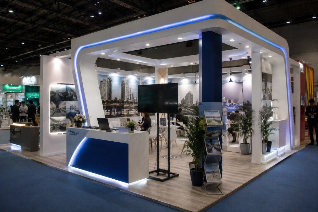 Booth Promosi NICE PIK untuk Global Business Forum