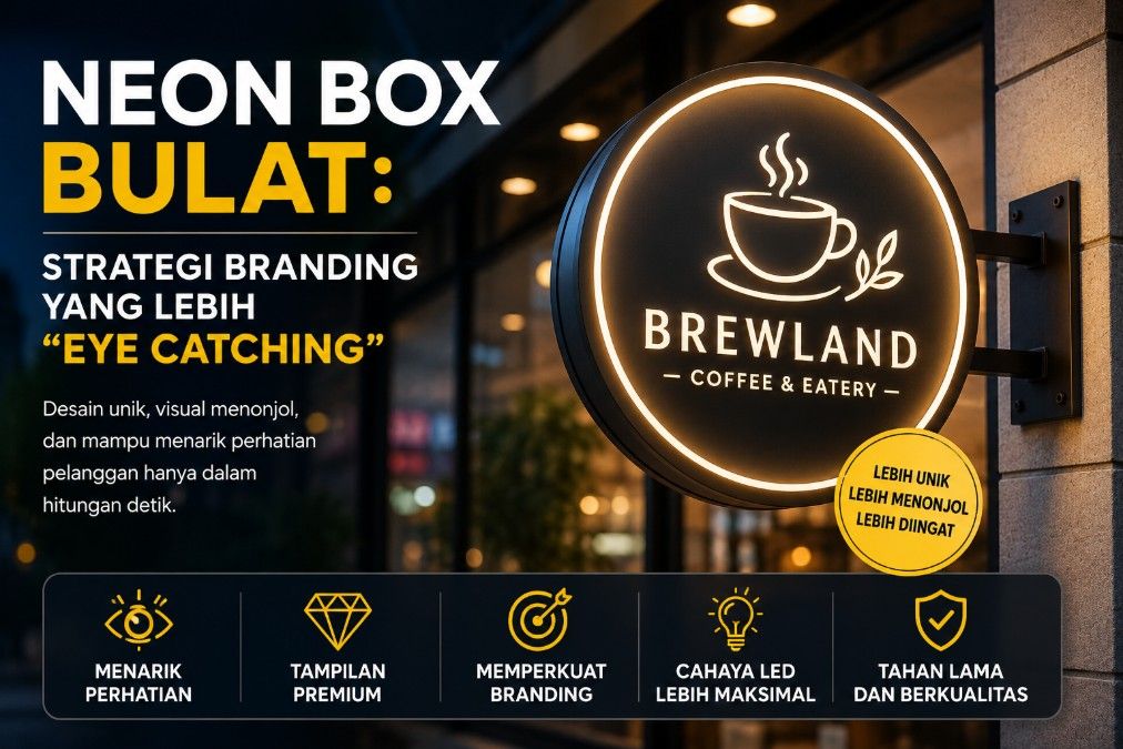 Neon Box Bulat: Strategi Branding yang Lebih “Eye Catching”