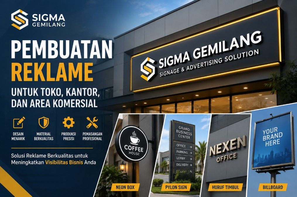 Sigma Gemilang – Pembuatan Reklame untuk Toko, Kantor, dan Area Komersial