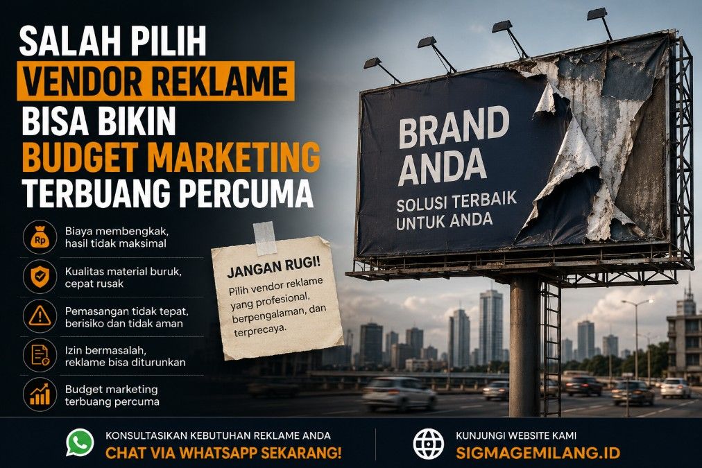 Salah Pilih Vendor Reklame Bisa Bikin Budget Terbuang