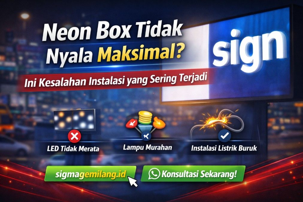 Neon Box Tidak Nyala Maksimal? Ini Kesalahan Saat Instalasi