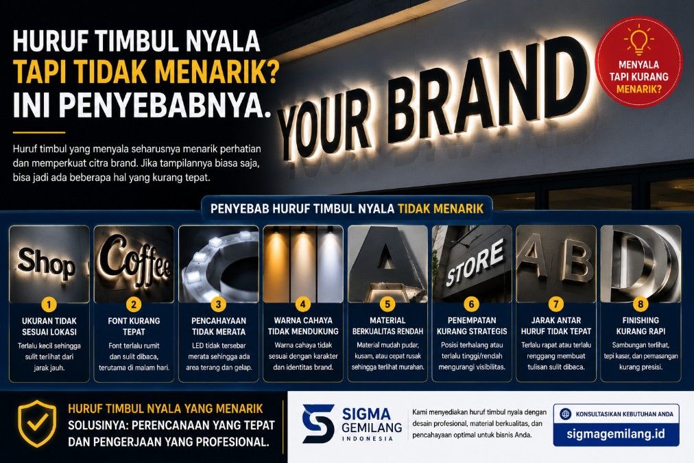 Huruf Timbul Nyala Tapi Tidak Menarik? Ini Penyebabnya