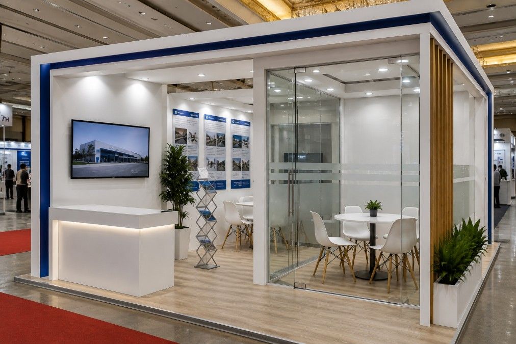 Stand Exhibition JCC dengan Ruang Meeting untuk Pertemuan Bisnis