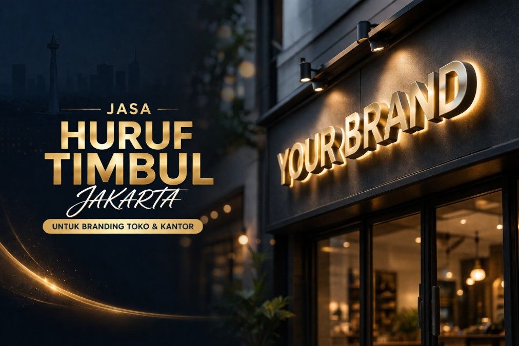 Jasa Huruf Timbul Jakarta untuk Branding Toko dan Kantor